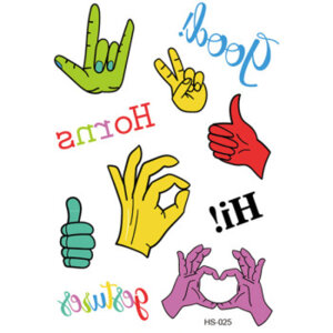 Набор переводных наклеек тату для тела с блеском All be good 10,5x14,8см 8002077