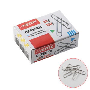 Скрепки металл 28мм овал никелирован 100шт 4135602