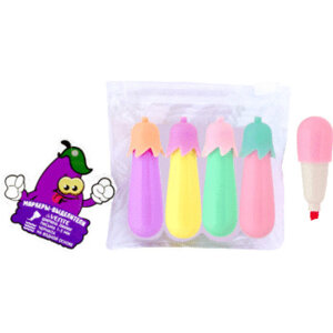 Набор маркеров выделителей 4цв Баклажаны асс мини 5045001