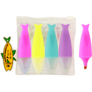 Набор маркеров выделителей 4цв Fish мини 5045002