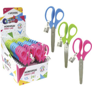 Ножницы 13см Cosmo Ergo Line с линейкой эргономичные пласт кольца 8010801