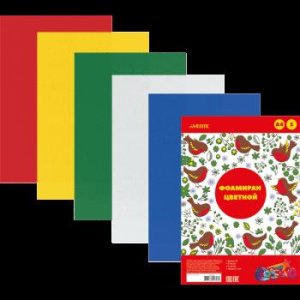 Фоамиран 5цв 5л A4 толщина 1мм пласт 8040798