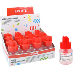 Клей канцелярский на водной основе 70г в пласт бут с кисточкой 4040100