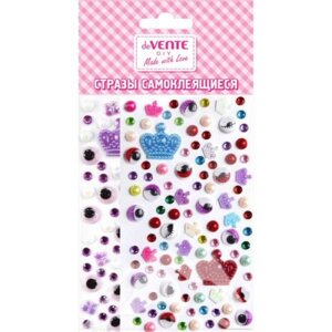 Стразы самоклеящиеся акриловые Королевский микс 95x170мм 8002901