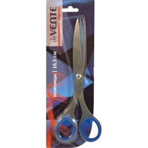 Ножницы 16,5см Solid цельнометаллические прорезиненные симметричные кольца 4091701