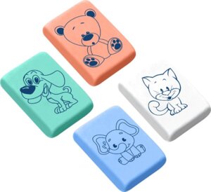 Ластик 32x23x7мм Zoo синтетич каучук прямоугол цв dust-free 4070909