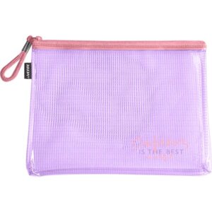 Папка на молнии A4 335x242мм Pastel тониров армированный ПВХ 320мкм цв асс 3072105