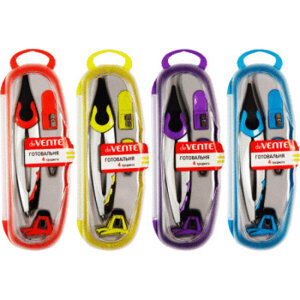 Готовальня 4 предм цв корпус в пласт футляре 5093604