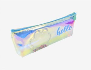 Пенал 1 секц 22x8x4см Glitter Dream треугол с голографическим эффектом PVC с блестками 7026218