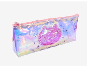 Пенал 1 секц 22x8x4см Glitter Dream треугол с голографическим эффектом PVC с блестками 7026219