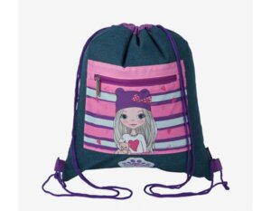 Сумка для сменной обуви 35x40см Pet Shop внешн карм на молнии джинс ткань 7040242