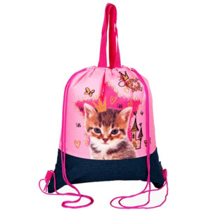 Сумка для сменной обуви 37x43см Cat Princess плотный полиэстер и джинс ткань 7040243