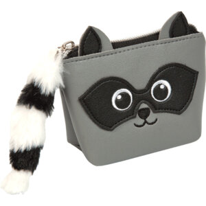 Кошелек Raccoon 12x8,5x5см мат искусств кожа на молнии с бегунк хвостом 7045202