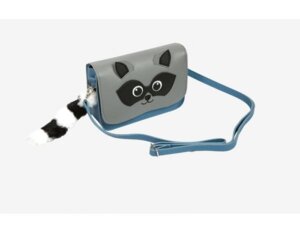 Сумка через плечо 1 секц 19x15x6,5см Raccoon мат искусств кожа на молнии 7034202