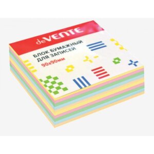 Блок для записей 90x90x50мм цв непроклеен 5 пастель цв 2012200