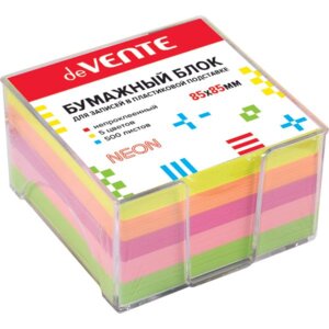 Блок для записей 500л 85x85мм 5 неон цв непроклее 2013700