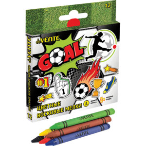 Мелки восковые 12шт Goal в карт кор с подвесом 8077205