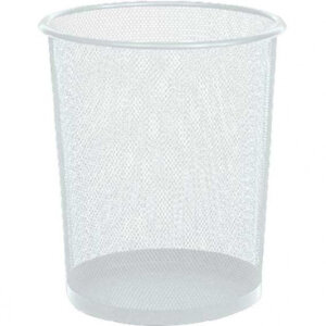 Корзина для бумаг 19x23x27см круглая сетчатая металл Серая 4106105