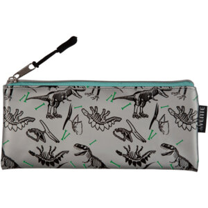 Пенал 1 секц 21,5x9x1см Lost Island плоский на молнии серебристая иск кожа 7024225