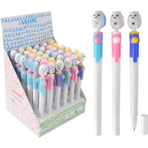 Ручка шар 0,7мм Синяя подарочная Cute Hedgehog с декор элем в форме ёжика 9021205