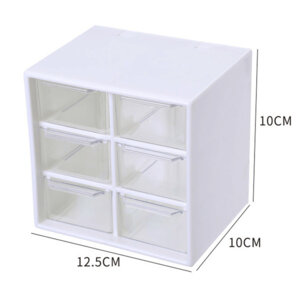 Органайзер для канц принадл Cube настольный с 6 ящичками 11,8x12,2x9,7см 4102205