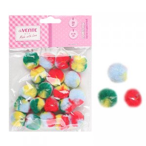 Набор разноцветных помпонов для творчества 25мм 20шт 8000200