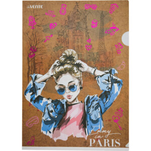 Папка уголок A4 220x310мм Emmy in Paris 180мкм крафт имитация с рис 3074209