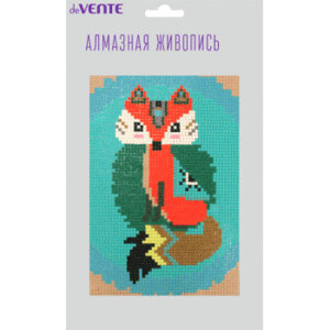 Алмазная живопись на бумажной основе Fox размером 15x21см 9071107