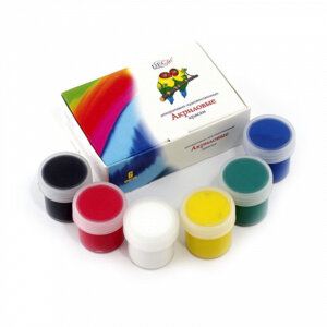 Краски акриловые 6цв по 20мл DecArt 120мл 24-6.20-50D 8079624