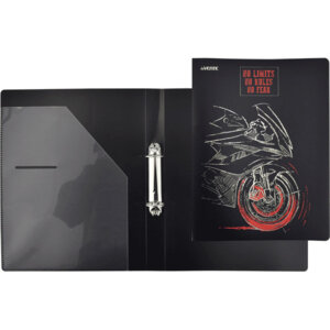 Папка на 2-х кольцах Moto A4 240x310x30мм 25мм 500мкм тисн серебр 3081201 