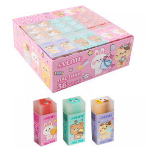 Ластик Animal's box синтетич ECO-PVC прямоугольный прозр тонированн 8030201