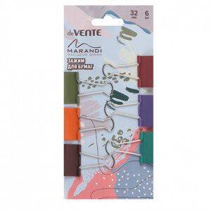 Зажим для бумаг 32мм Marandi металл толщина скрепления до 13,5мм цв асс 4131200