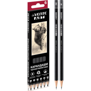 Набор карандашей ч/г 6шт Art 2Т Т ТМ-2 М 2М шестигранн заточенн 5030202