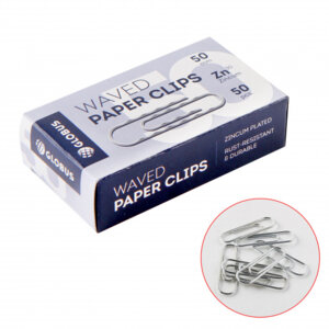 Скрепки металл 50мм 50шт Globus гофрированные оцинкованные Г 50-50 Ц 4135900