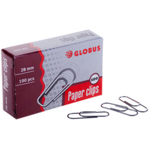 Скрепки металл 28мм 100шт Globus овальные без покрытия С28-100 4135702