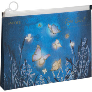 Папка на молнии с расшир A4 320x245x25мм Free Spirit 180мкм полупрозр с рис 3072303