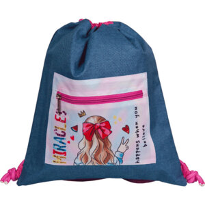 Мешок для обуви Miracles 35x40см внешний карм на молнии джинсовая ткань 7040384