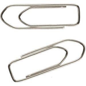 Скрепки металл 28мм пятиугольные никелирован 100шт 4135344