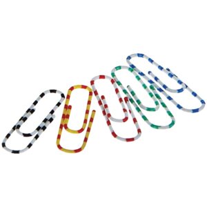 Скрепки металл 28мм Zebra овальные цв 100шт 4135345