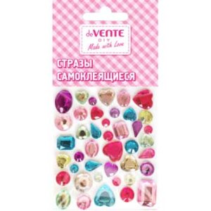 Стразы самоклеящиеся Кристаллы акрил карточка 65x75 мм 8002900