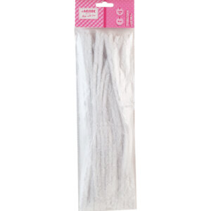 Проволока пушистая Шенил для творч 1,5x30см 10шт Белый 8000080