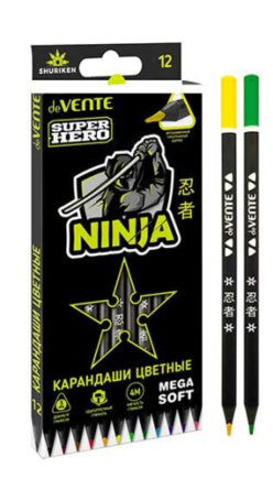 Карандаши 12цв Trio Mega Soft SuperHero 4М диаметр грифеля 3мм трехгран 5022335