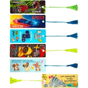 Закладка для книг 3D пластик с линейкой и таблицей умножения 152x57мм декор 8065300