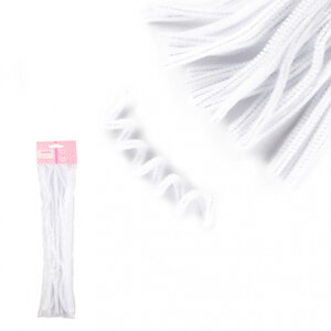 Проволока пушистая Шенил для творчества 0,6x30см 30шт Белый 8000062