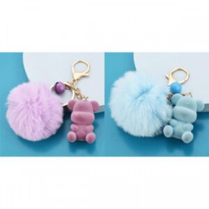 Брелок пластик с бархатистым покрытием Бегемотик 40x47мм 9020203