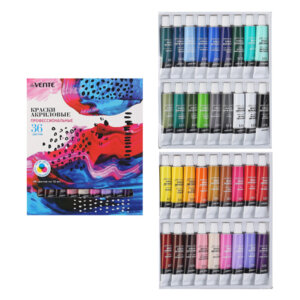 Краски акриловые профессиональные художественные 36цв по 12 мл в алюм тубах 8170301