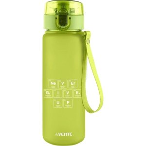 Бутылка для воды 560мл Never Give up 23,7x6,5x6,5 см пластик с диффузором матовая салатовая 8090341