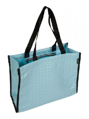 Сумка шоппер Icon 34x36см бирюзовая иск кожа со стежкой подклад 1 отд 7046341