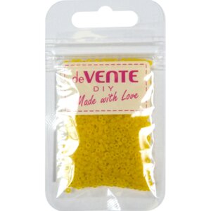 Бисер 2мм 10г Frosted Желтый круглый полупрозрачный стеклянный 8001365