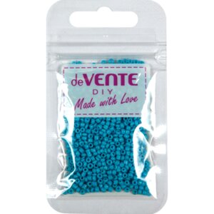 Бисер 2мм 10г Opaque Голубой круглый непрозрачный стеклянный матовый 8001382